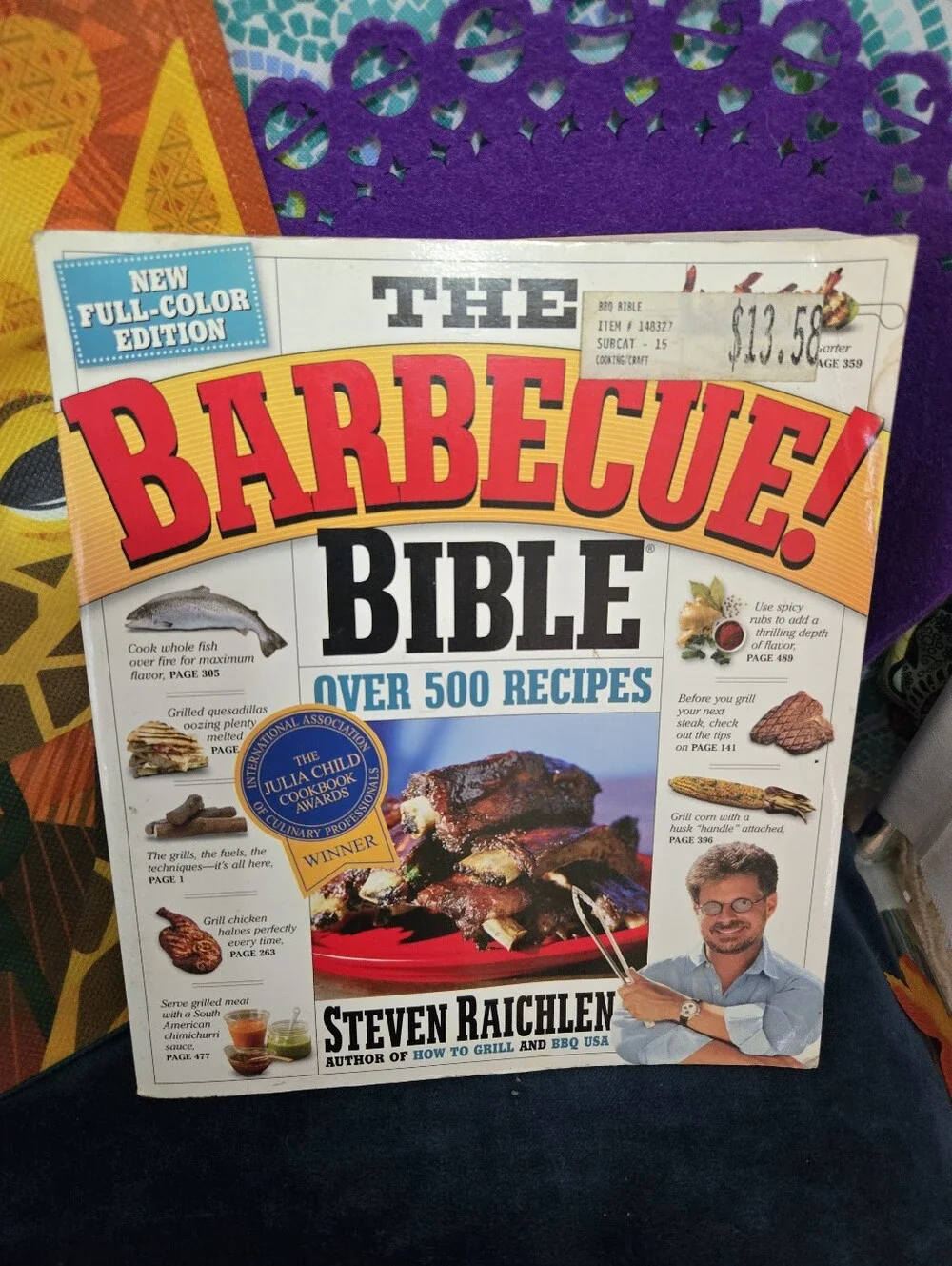 4/$15 The Barbecue Bible Steven Raichlen Full Color Edition 500+ BBQ Grilling